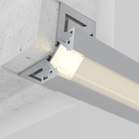 IluminaShop - Perfil de Aluminio Can Empotrable 2 Metros (1/2)