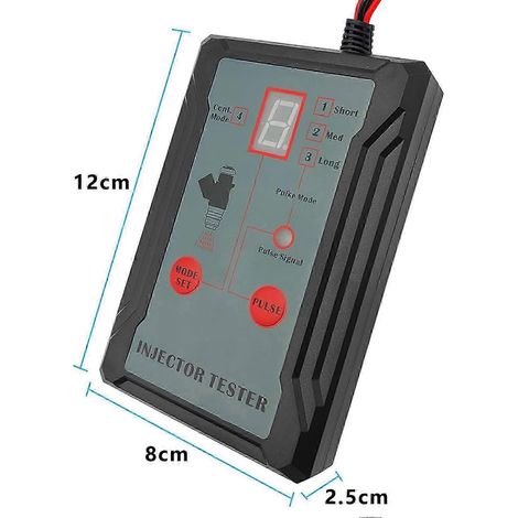 Compatible avec les testeurs d'injecteurs de carburant et les adaptateurs pour le diagnostic et le nettoyage des injecteurs kit de nettoyage à faire soi-même commutable 12 V/5 V avec protection con (1/5)