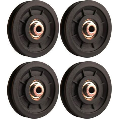 4 PEZZI, 90MM, Cuscinetto da 90mm Puleggia in nylon per porta (1/3)