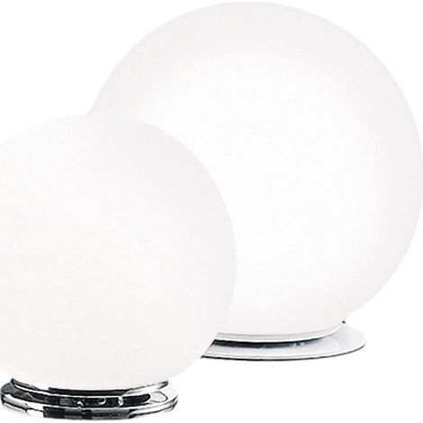 Lampada da Tavolo EMILY 20cm in Vetro Soffiato Satinato Bianco - Attacco E27 75W IP20 - Illuminazione Design Interni - Rossini Group