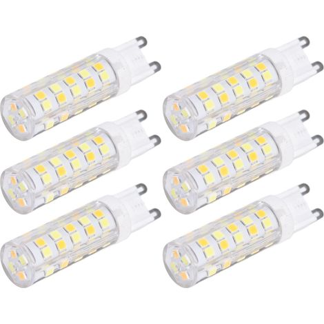 Confezione da 10 lampadine G9 da 7W con 64 LED – 220V – rapida dissipazione – per plafoniere
