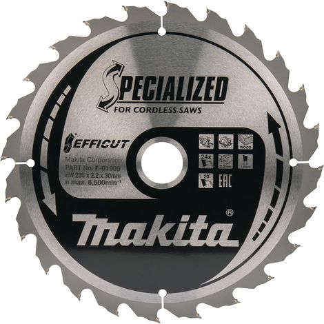 Makita Efficut Sierra Circular 235 mm 24 Dientes Madera