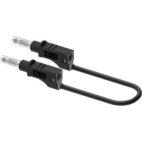 Electro PJP 2214/600V-CD1-25N Messleitung Steckanschluss 4 mm 25 cm Schwarz 1 St. (1/3)