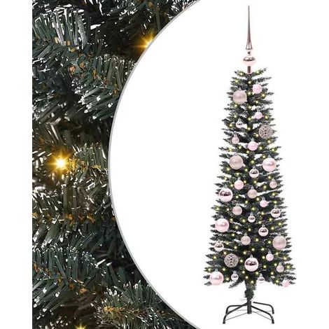 Sapin de Noël artificiel vert, 120 cm, en PVC, plastique et acier. (1/5)