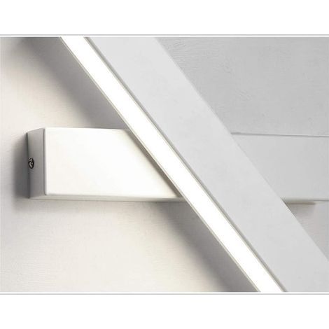 12W Applique Murale LED Lampe Blanche Designe Créatif Luminaire Intérieur Rotation de presque 360 degrés Blanc Froid Lampe de Mur pour Chambre Salon Bureau Couloir (Blanc) (1/3)