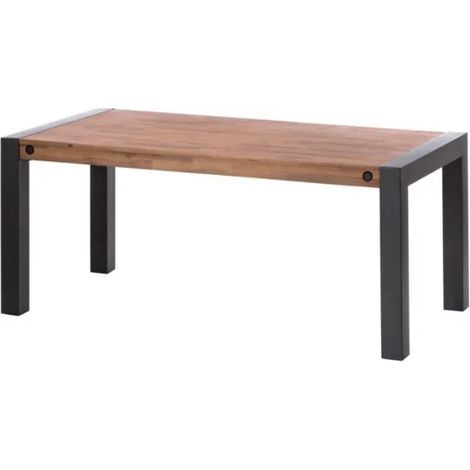 Table extensible 200 à 250 cm en bois d'acacia et métal - WORKSHOP (1/5)