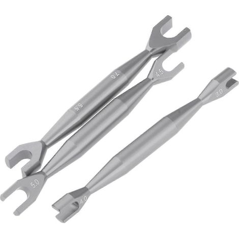 3-teiliger Schraubenschlüssel, Aluminiumlegierung, für M3, M4, M4,5, M5, M5,5 und M7, RC-Car-Wartungswerkzeug, Sechskant-Radmutternschlüssel für LKW-gray (1/5)