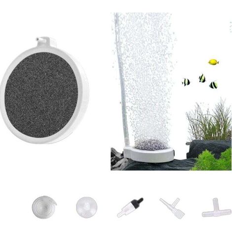 Diffuseur d'air silencieux 80 mm pour aquarium, poissons, crevettes et plantes hydroponiques (pompe non incluse) Ortviai (1/4)