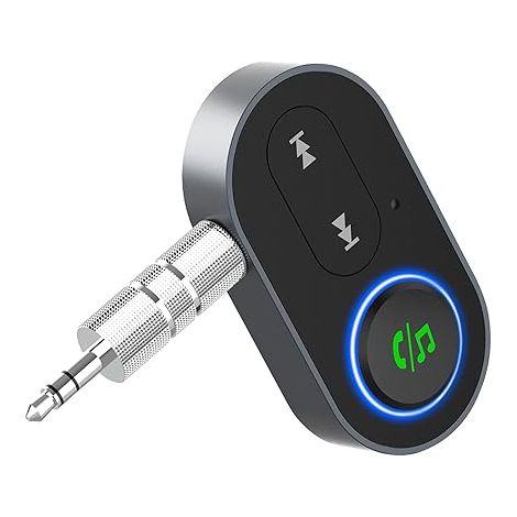 Lntyq Bluetooth-Autosteckeradapter, 3,5-mm-AUX-Audioempfänger, USB-Kopfhörerbuchse mit integriertem Mikrofon, Freisprechfunktion, Geräuschunterdrückung, kabelgebundener Kopfhörerlautsprecher, Steckerk (1/5)