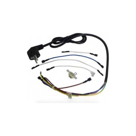 Cordon alimentation noir + fusible pour Cuiseur vapeur SEB SS-990699