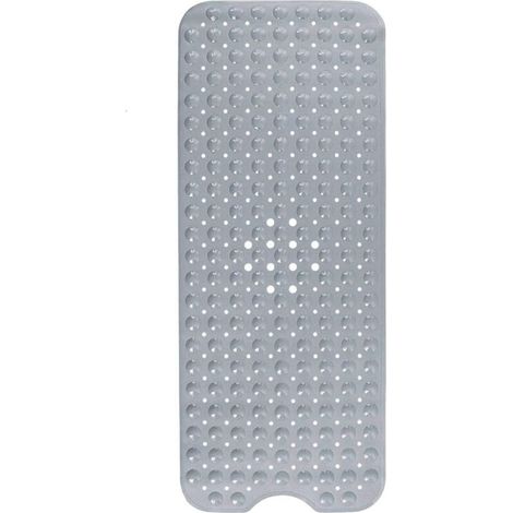 Tappetino antiscivolo da bagno con 200 ventose, 100 x 40 cm (grigio) -Crezuo