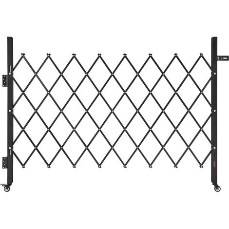 VEVOR Cancello di Sicurezza Pieghevole Singolo 1700 x 1310 mm Cancello a Forbice Bloccabile in Acciaio per Esterni, con Ruote Girevoli a 360° per Sicurezza di Ingressi, Garage, Magazzini e Piscine (1/5)