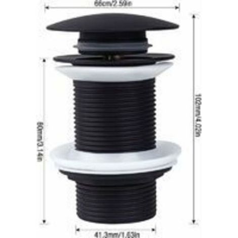 Bonde Lavabo - Bonde Pop Up - Pour Lavabo Sans Trop-Plein - Raccord G1¼ - Laiton Et Alliage De Zinc - 1 Pièce (1/5)