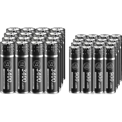 Pilas recargables, carga eficiente, amplia compatibilidad, 16AA 16AA (1/2)