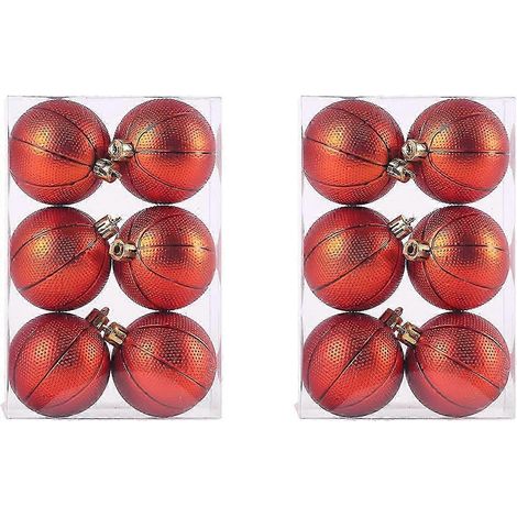 Ensemble de 12 boules de Noël incassables pour sapin - Orange (1/5)