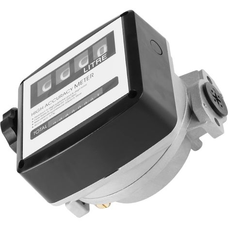 Compteur de Débit Carburant Diesel Essence Mazout 1 Pouce 4 Chiffres Précision 1% Jauge Volumétrique (1/5)