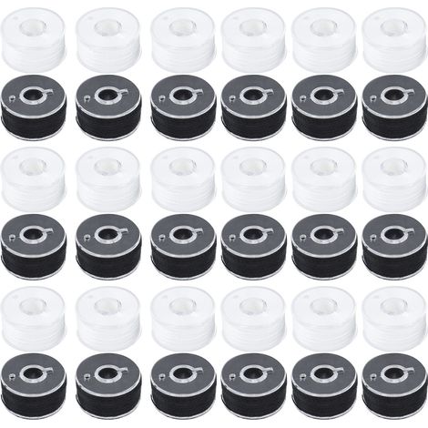 Bobbins Box Set with Sewing Threads Sewing Accessories 36 Grids Transparent Boxed (1/5)