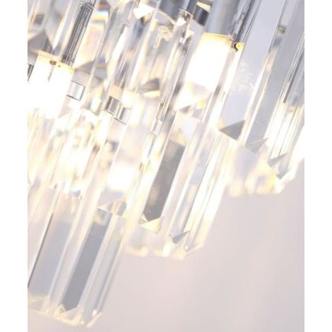 Lampadario glamour cromato cristallo Ø42 9xG9 Maxlight
