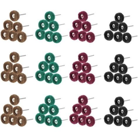 80 pezzi 25 mm ruote abrasive per lucidatura, accessori per lucidatura utensili rotanti, grana 80/150/240/300, spugnetta abrasiva e gambo in metallo (1/4)