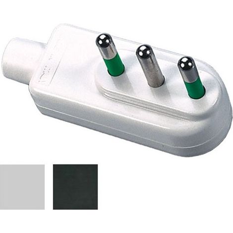Enchufe de pared plano 16A+T Negro 80041 Fme