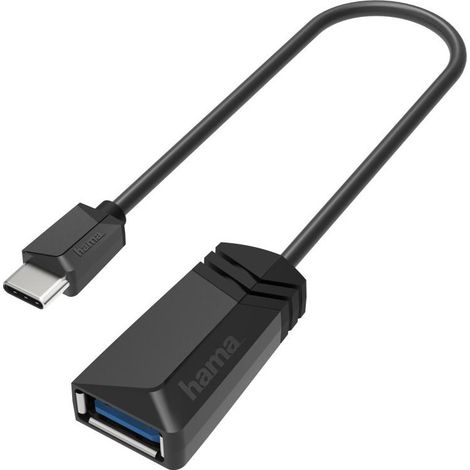 Hama 00200312 cambiador de género para cable USB Type-A USB Tipo C Negro