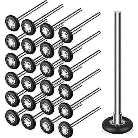 Lot de 12 roulettes de porte de garage en nylon de 5 cm (2 pouces) silencieuses, roulements de rechange 6200zz inclus. (1/5)
