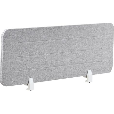 Panel separador tablero PET acústico tapizado de tela 120 x 40 cm gris claro Ziggy