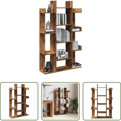 Bücherregal Altholz - Bücherregal Altholz-Optik 86x25,5x140 cm Holzwerkstoff (1/5)