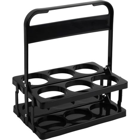 Soporte plegable de plástico para botellas – capacidad para 6 botellas – ideal para cerveza, vino – para barbacoas, picnics o fiestas.