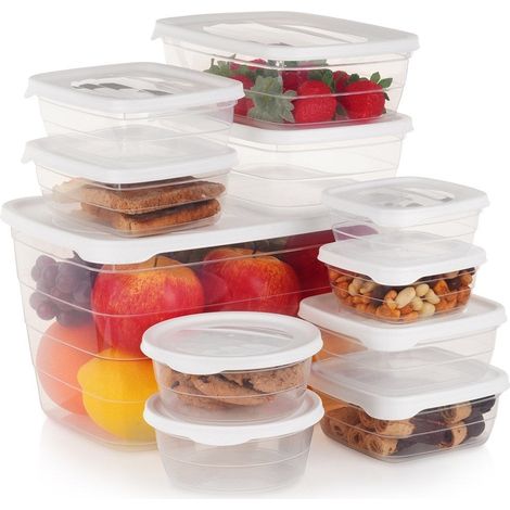 Contenitori per alimenti con coperchio, 11 pezzi. (1/5)
