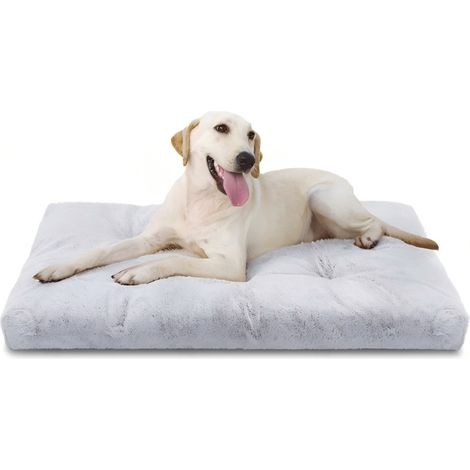Matelas pour chien en peluche douce, lavable et antidérapante, pour grands chiens. (1/4)