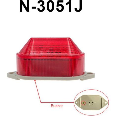 Signal D'avertissement Stroboscopique - LED - 220 V AC - Rouge - N-3051J - Unité