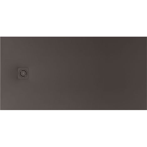 Receveur de douche extra plat en Stonex® Terran-N + Grille Twist - 1200x800mm - Café (1/2)