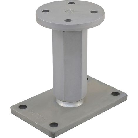 Pitzl 10920.1493 Pfostenträger, Pfostenhalter, Stützfuß, Trägerfuß, justierbar, Stahl, ZiNiP beschichtet, schwere Ausführung, Höhe 335-395 mm