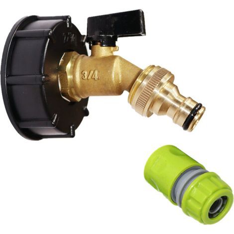 IBC adapter for bucket and garden tap + adapter / Suitable for a wide range of applications (1/5)