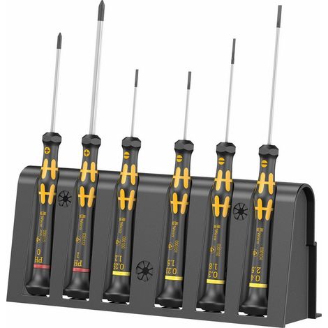 Wera 1578 A/6 antistatique (ESD) Jeu de tournevis 6 pièces vis à fente, cruciforme Phillips