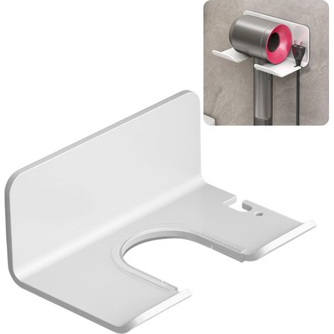 Soporte de pared de acero inoxidable con gancho para enchufe/cable, diseño que ahorra espacio, baño
