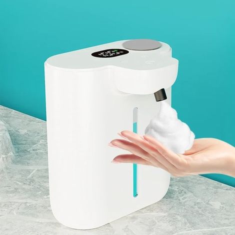 Automatischer Seifenspender Wandmontage Schaumseifenspender 500 ml 9 Stufen Seifenspender mit Sensor und Display wasserdicht (1/5)