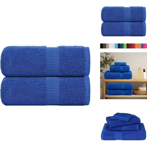 Serviettes d'invité 2 pcs bleu 30x50 cm 360 g/m² 100% coton - Serviette D'invité - Serviettes D'invité - Serviette - Serviette De Bain (1/5)