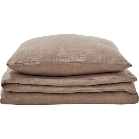 Alavya Home Kinderbettwäsche 2-teilig 135x200 cm Baumwolle - 2er-Set, Braun (1/5)