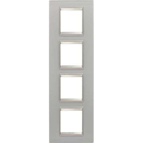 PLAQUE LUX 2+2+2+2P V VERRE NATUREL GEWISS GW16229GT