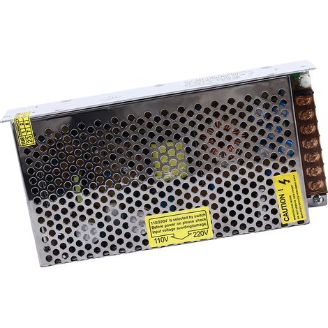 Alimentation à découpage 12V 10A 120W boîtier métallique protection surcharge polyvalente pour bandeau LED caméra (1/5)