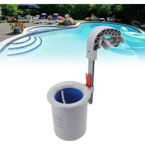 Nettoyeur de Surface Flottante pour Piscine Fixation Murale Couleur Grise (1/5)