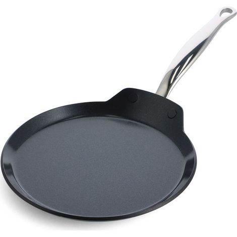 GreenPan CC005337-001 Barcelona Pro Padella per frittelle in alluminio con rivestimento antiaderente in ceramica 24 cm colore Nero