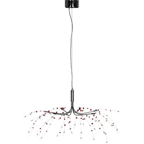 Premier Housewares Red and Clear 8 Light Ceiling Light