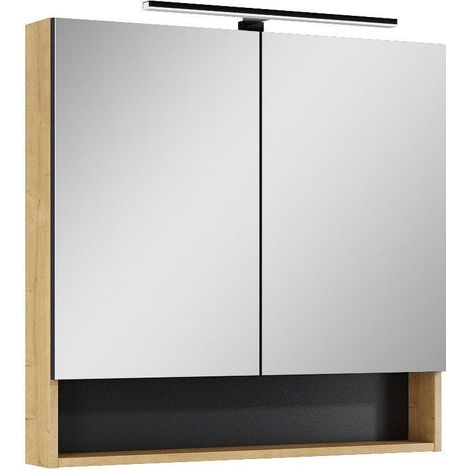 Vento LAMELLO80 armario baño roble claro 80 cm