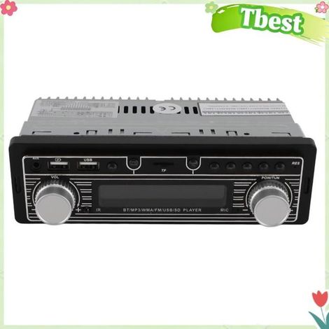 Autoradio mono Din, 5.0 avec double chargement rapide USB et lecteur MP3, récepteur radio FM universel (1/4)