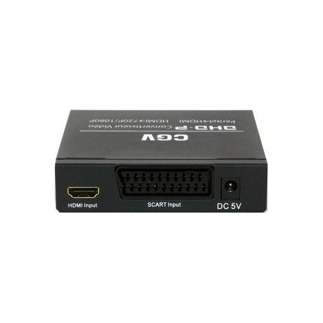 Convertitore TV - CGV - DHD-P Scart a HDMI - Funzione upscaling - Uscita S/PDIF - 1080p/60 Hz