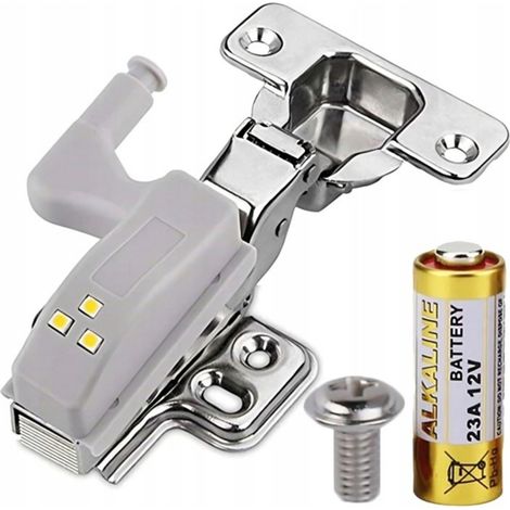 Lampada per armadio da fissare sulla cerniera della porta, 3 LED + batteria (1/5)