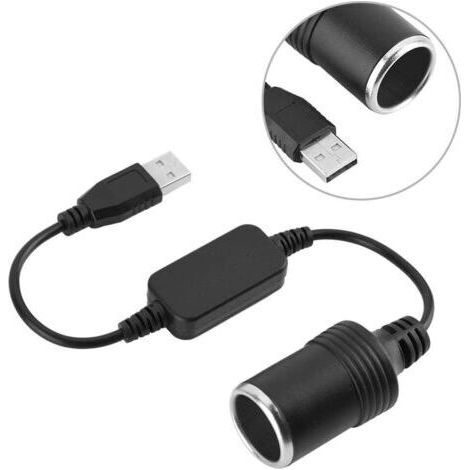Allume-cigare de voiture USB 12V, adaptateur de prise d'allume-cigare femelle de voiture 1pc (1/5)